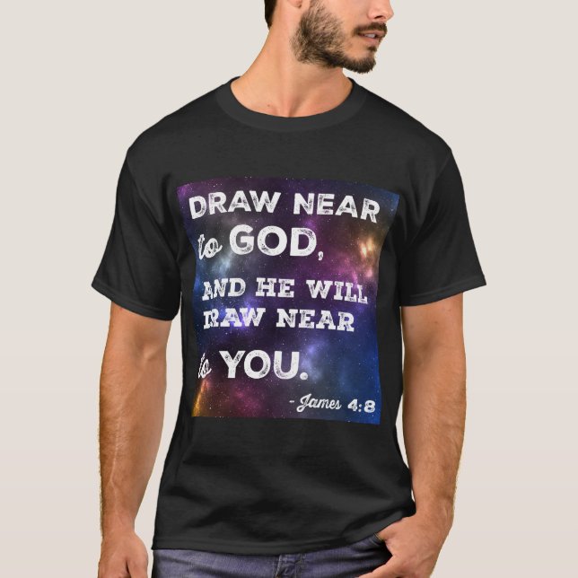T-shirt Dessiner près de Dieu Design (Devant)
