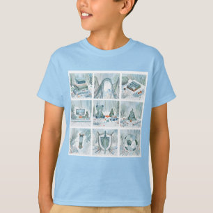 T-shirt Dessous de verre à rouleaux neigeux Jouets au choc
