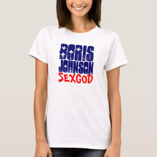T-shirt Dessus adapté par dames de Boris Johnson SEXGOD