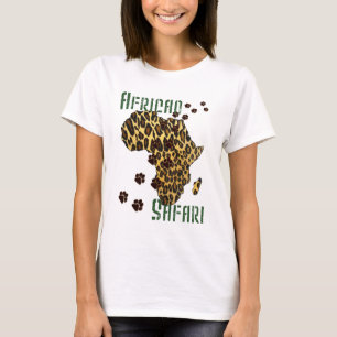 T-shirt Dessus africains d'été d'empreinte de léopard d