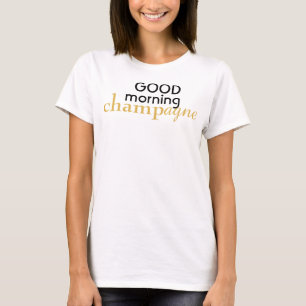 T-shirt Dessus de slouch de douille de Champagne bonjour