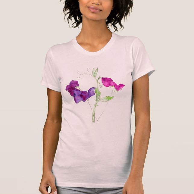 T-shirt Dessus de spaghetti de dames "de pois doux" (Devant)