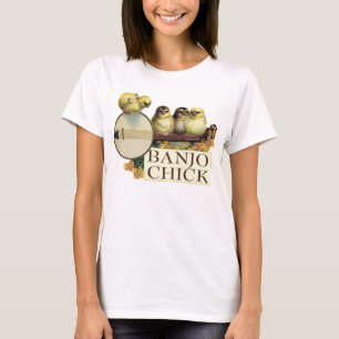 T-shirt Dessus de spaghetti de dames de poussin de banjo