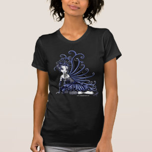 T-shirt Dessus féerique d'art de tatouage bleu de "Sophia