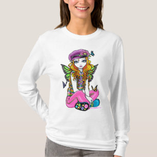 T-shirt Dessus glacé "ensoleillé" de fée d'arc-en-ciel 