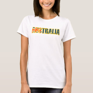 T-shirt Dessus graphique du drapeau des dames Australie