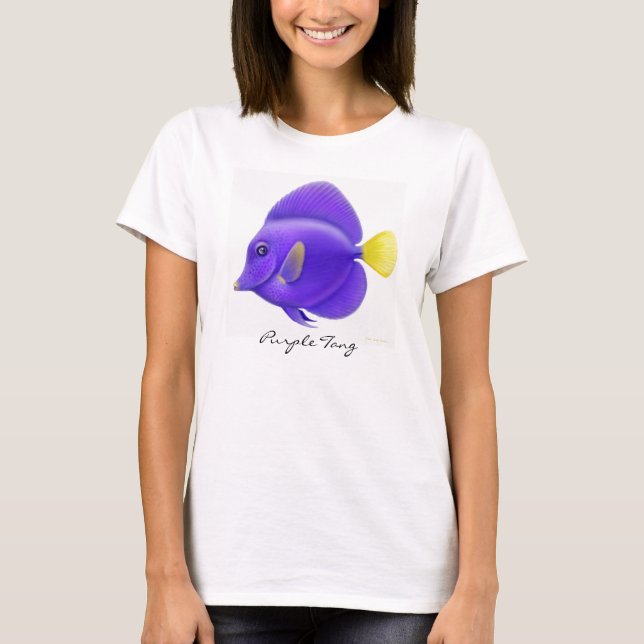 T-shirt Dessus pourpre de spaghetti de dames de Tang (Devant)
