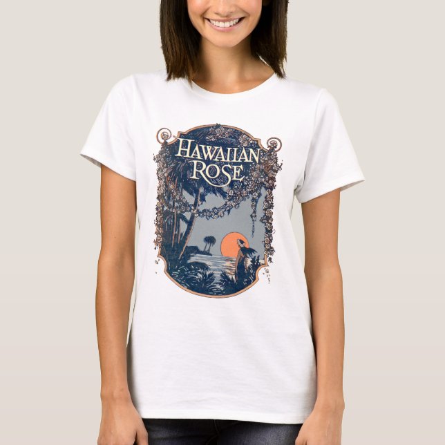 T-shirt Dessus rose de spaghetti de dames de Hawaïen (Devant)