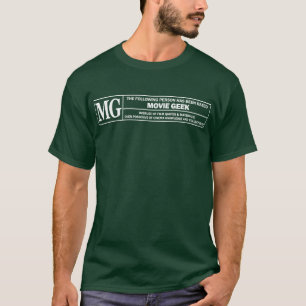 T-shirt d'estimation de geek de film
