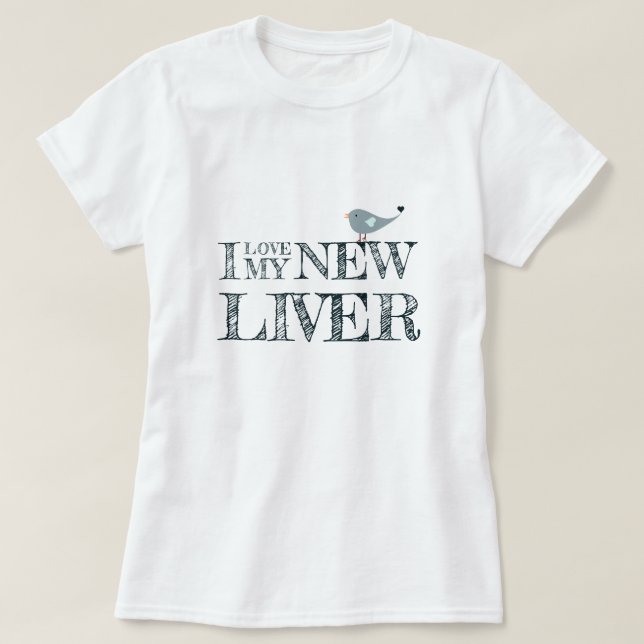 T-shirt Destinataire de la transplantation d'organes J'aim (Design devant)