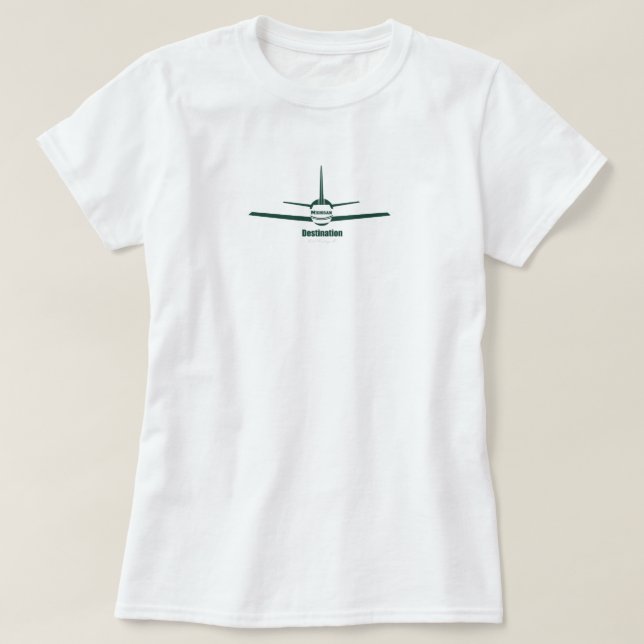 T-shirt Destination East Lansing Michigan MI Logo d'avion (Design devant)