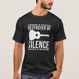 T-shirt Destructeur de silence Guitare Guitariste Drôle de
