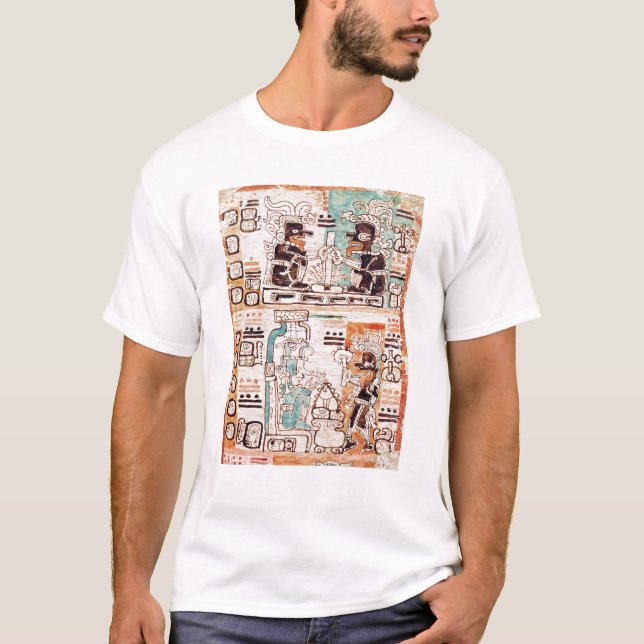 T-shirt Détail d'un codex maya (Devant)