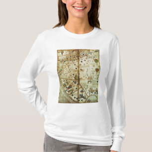 T-shirt Détail d'une carte catalanne du monde