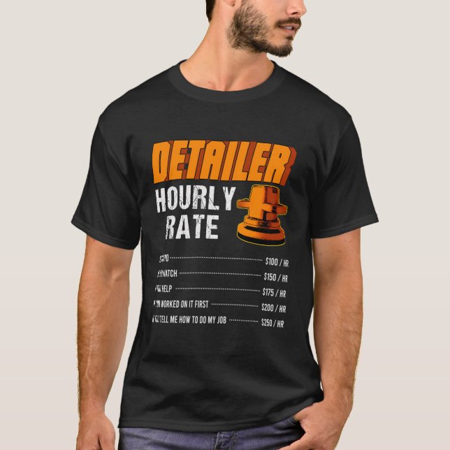 T-shirt Détaillant Automobile Tarif Horaire Automotive Dét (Devant)