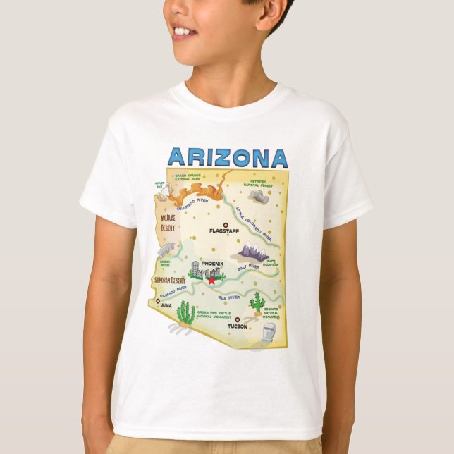 T-shirt d'état de l'Arizona (Devant)