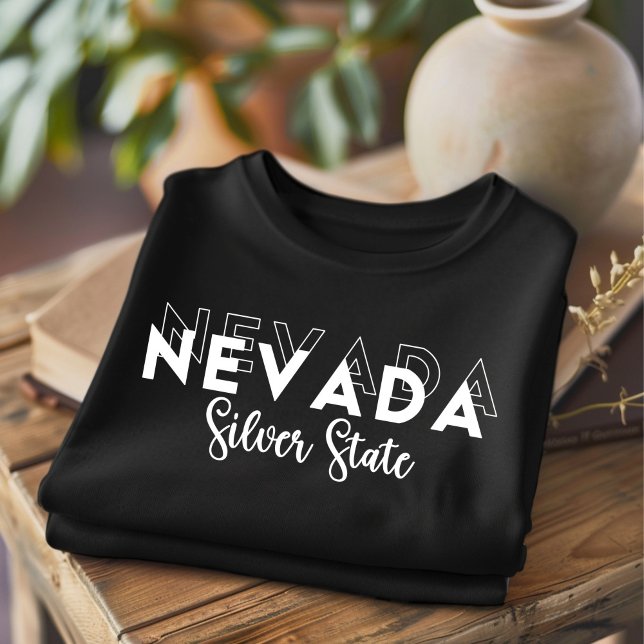 T-Shirt d'état tendance Nevada Silver (Créateur téléchargé)