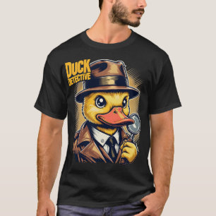 T-shirt Détecteur de canard rétro sur les lignes jaunes