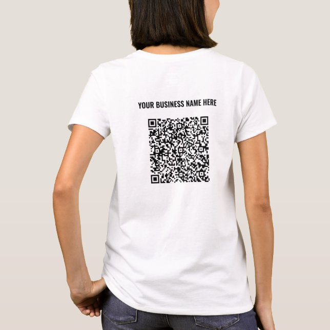 T-shirt Détection de code QR et texte personnalisé Votre T (Dos)