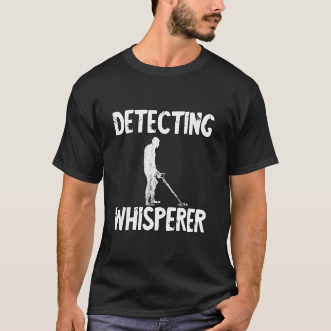 T-shirt Détection du détecteur de métal Whisperer Chasseur (Devant)