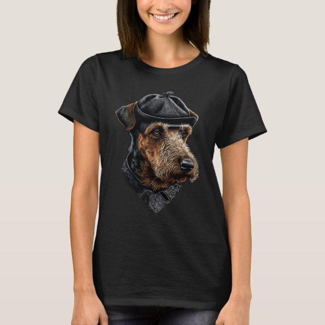 T-shirt Detective dog Airedale Terrier (Devant)
