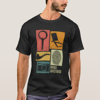 T-shirt Détective privée Enquête criminelle Silhouettes