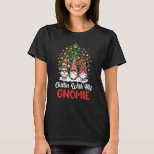 T-shirt Détente avec mon Noël de gnome correspondant à la