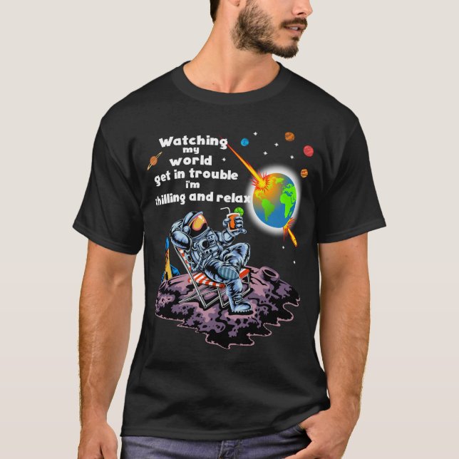 T-shirt Détente de l'astronaute (Devant)