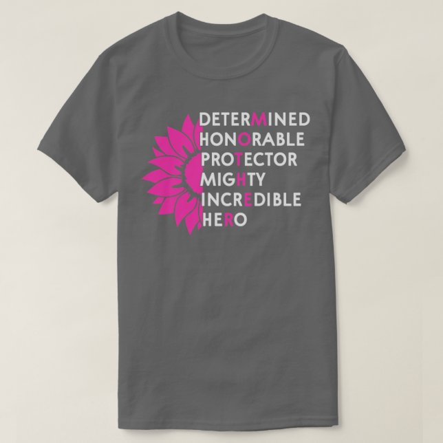 T-shirt déterminé honorable protecteur puissant incroyable (Design devant)