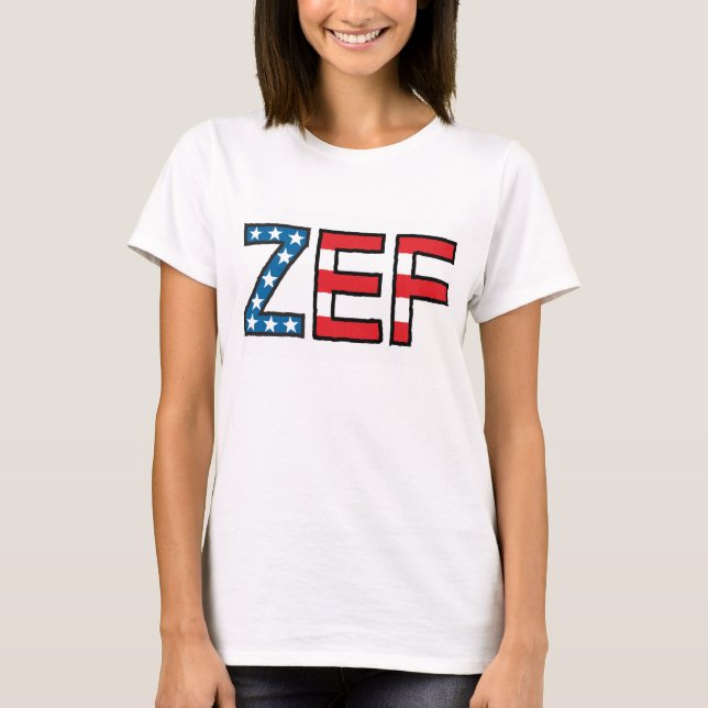 T-shirt d'étoiles de ZEF et de femmes de rayures (Devant)
