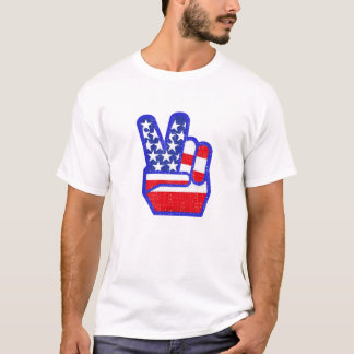 T-SHIRT DÉTRESSE DE SIGNE DE PAIX