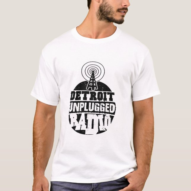 T-shirt Detroit a débranché la chemise (blanche) (Devant)