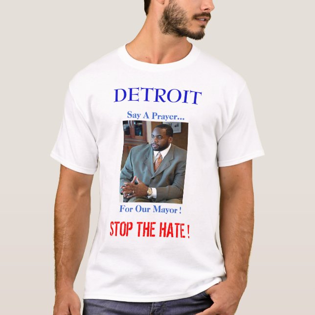 T-SHIRT DETROIT, ARRÊTENT LA HAINE ! (Devant)