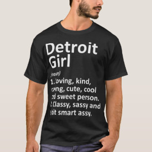 T-shirt DETROIT GIRL MI MICHIGAN Funny City Accueil Racine