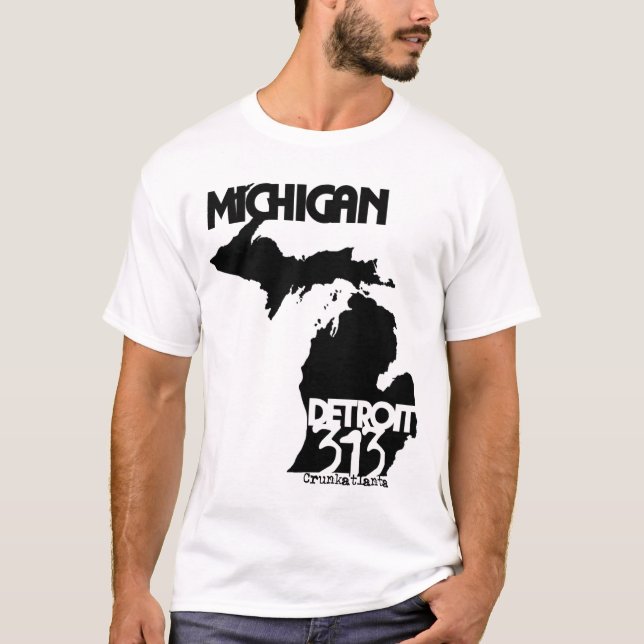 T-shirt Detroit, Michigan 313 (Devant)