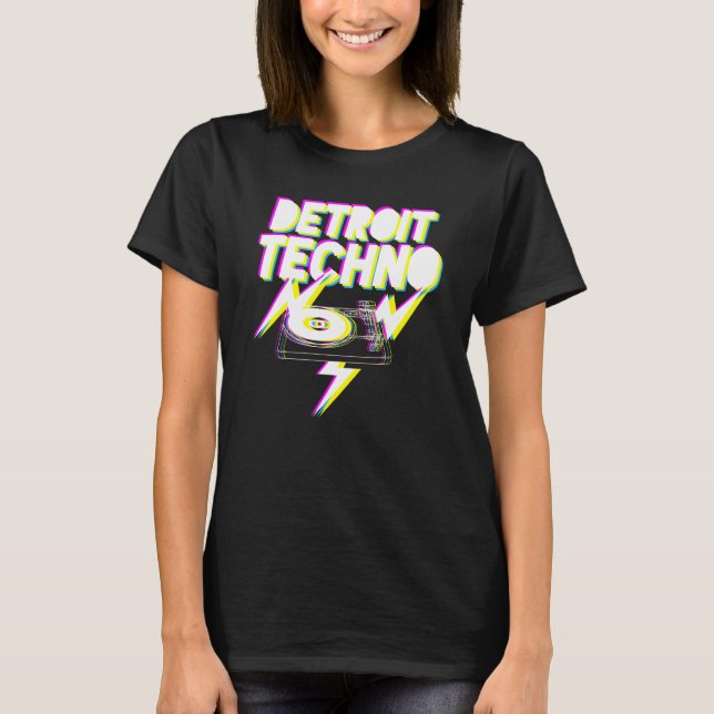 T-shirt Detroit Techno House Music Festival Favori Edm D (Devant)