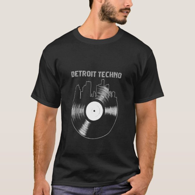 T-shirt Detroit Techno House Music Festival Sky Edm Dj (Devant)
