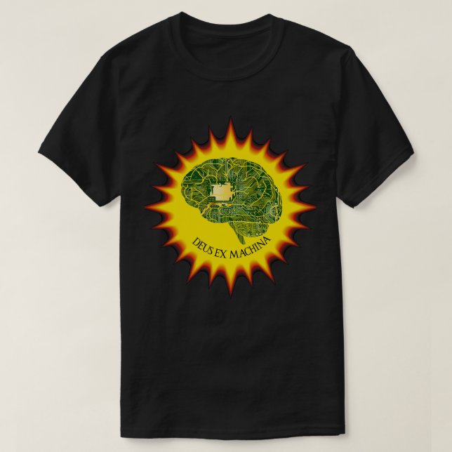 T-shirt Deus Ex Machina Circuit Board Cerveau Soleil Dieu  (Design devant)