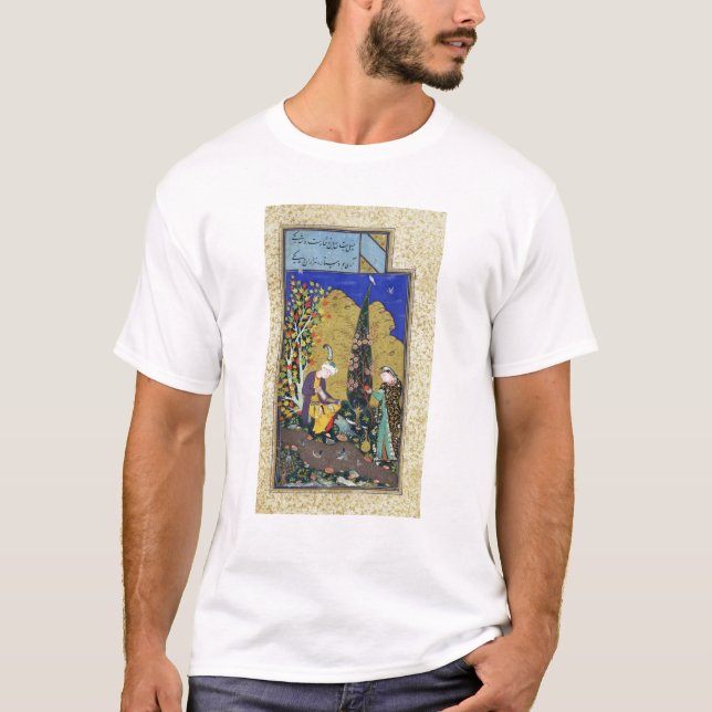 T-shirt Deux amants dans un verger fleurissant (Devant)