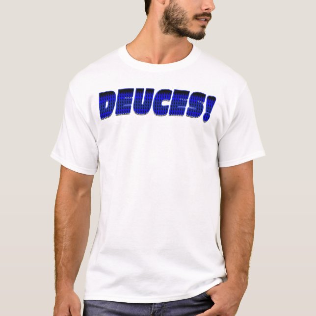 T-shirt Deux-Bleu-Noir (Devant)