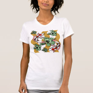 T-shirt Deux carpes dans la chemise d'étang