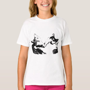 T-shirt Deux chats amitié Enk Art Tee