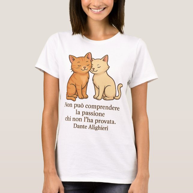 T-shirt Deux chats amoureux qui représentent l'amour (Devant)