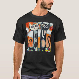 T-shirt Deux chats noirs chaton humoristique