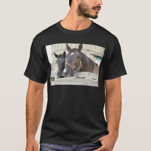 T-shirt Deux chevaux Chewin a Fence
