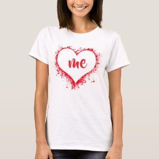 T-shirt Deux Coeurs, Un Amour, Embrasse-Moi : Deux Buts