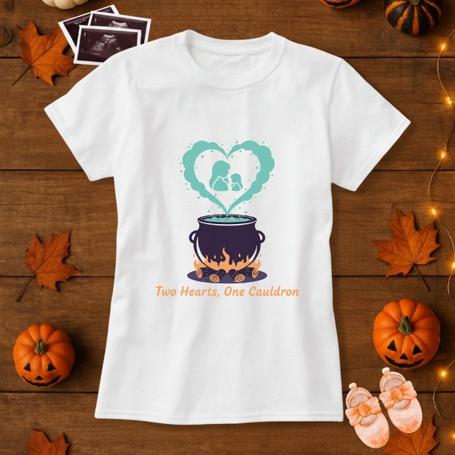 T-shirt Deux Coeurs Un Cauldron Éffrayante grossesse Mater (Créateur téléchargé)