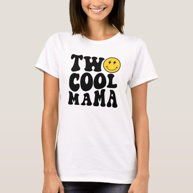 T-shirt Deux Cool Mama Matching Birthday Tee for Mom (Devant)