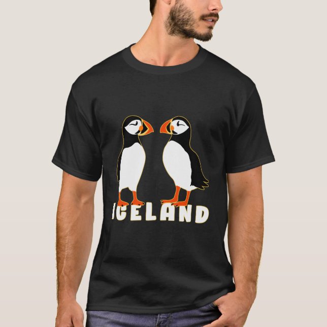 T-shirt Deux Cuets Puffins Islandais (Devant)