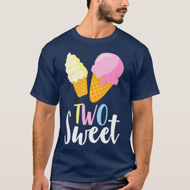 T-shirt Deux douces glaces Lover deuxième anniversaire (Devant)